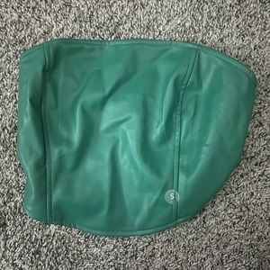 pacsun leather tube top green
